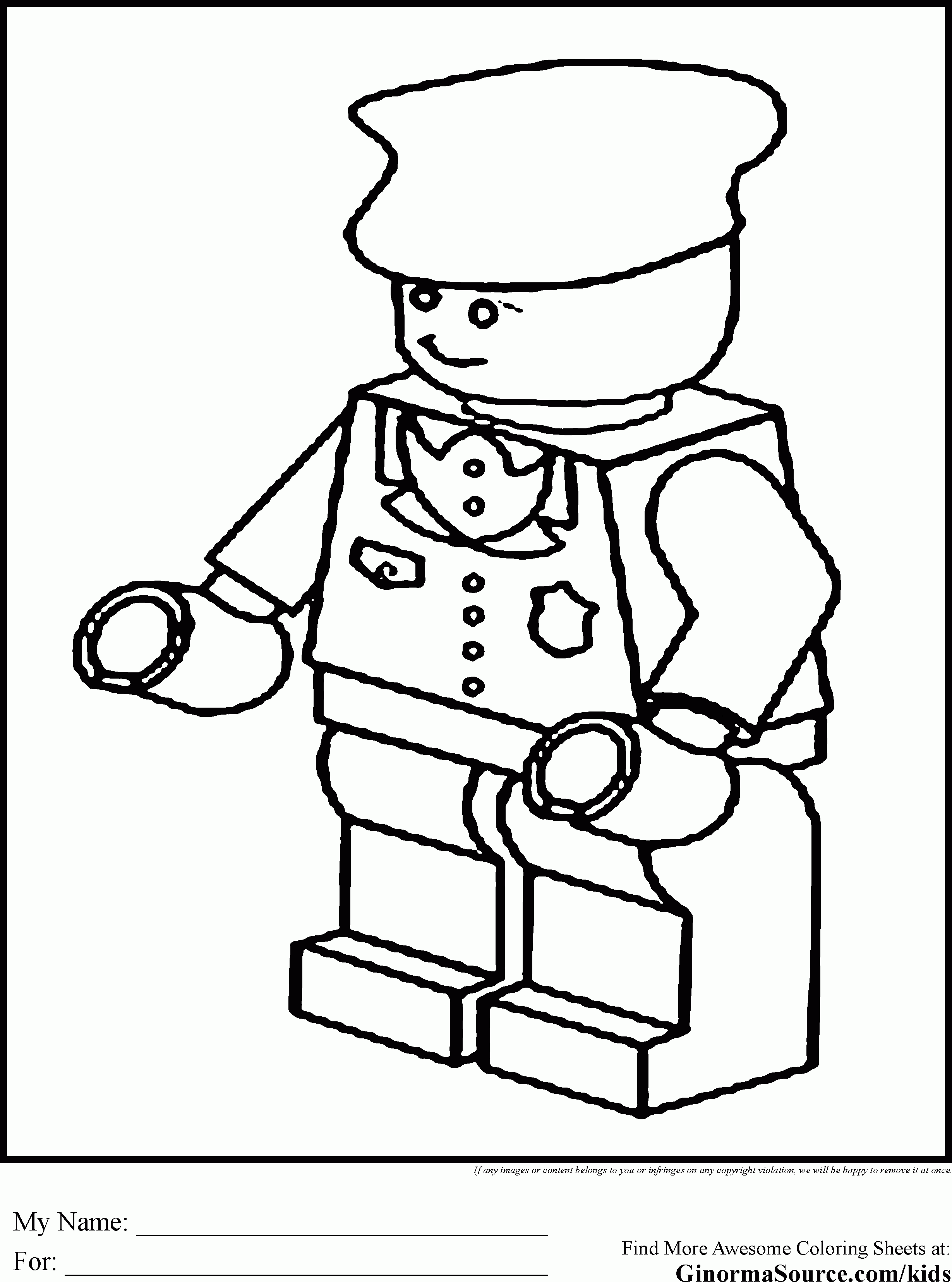 Intellect Lego Moto Police Coloring Page Free Printable Coloring ...