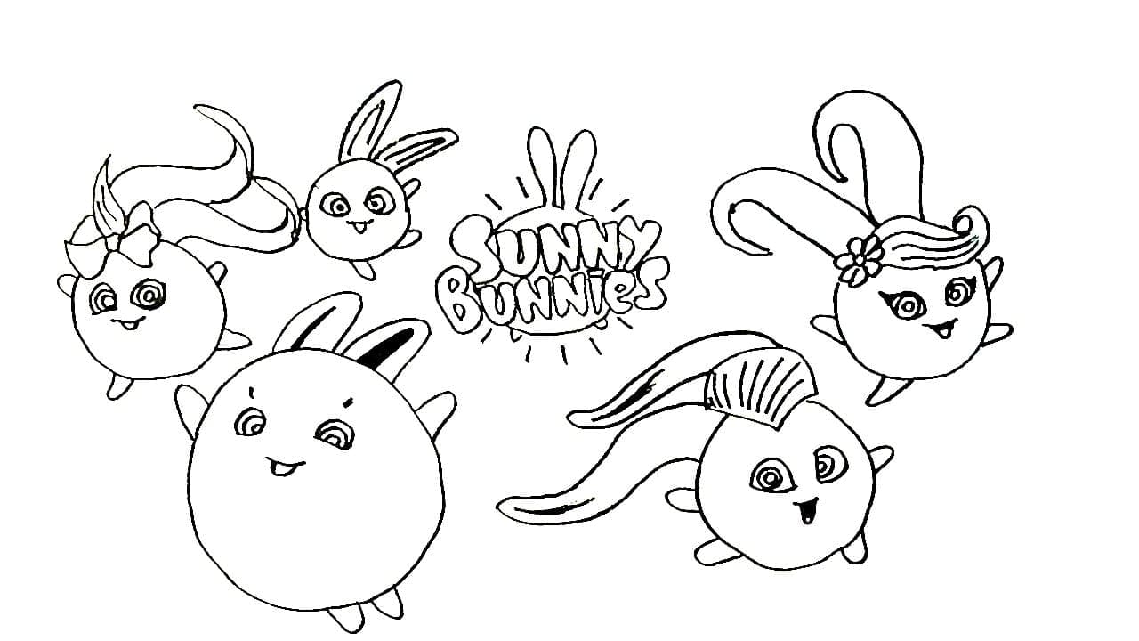 Sunny Bunnies Coloring Pages - Printable coloring pages