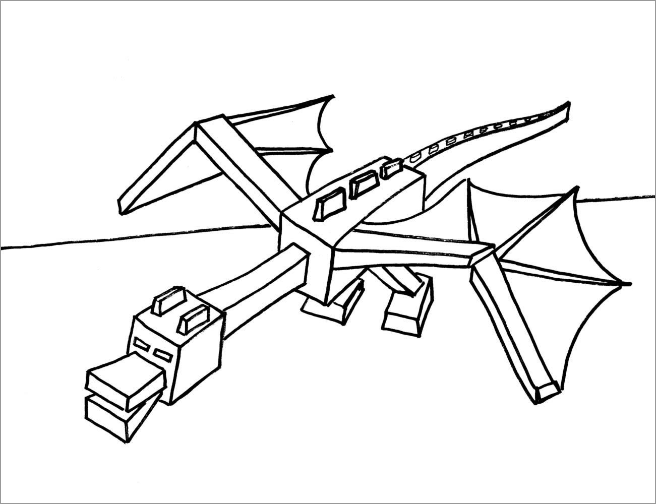 Minecraft Coloring Pages Ender Dragon - ColoringBay