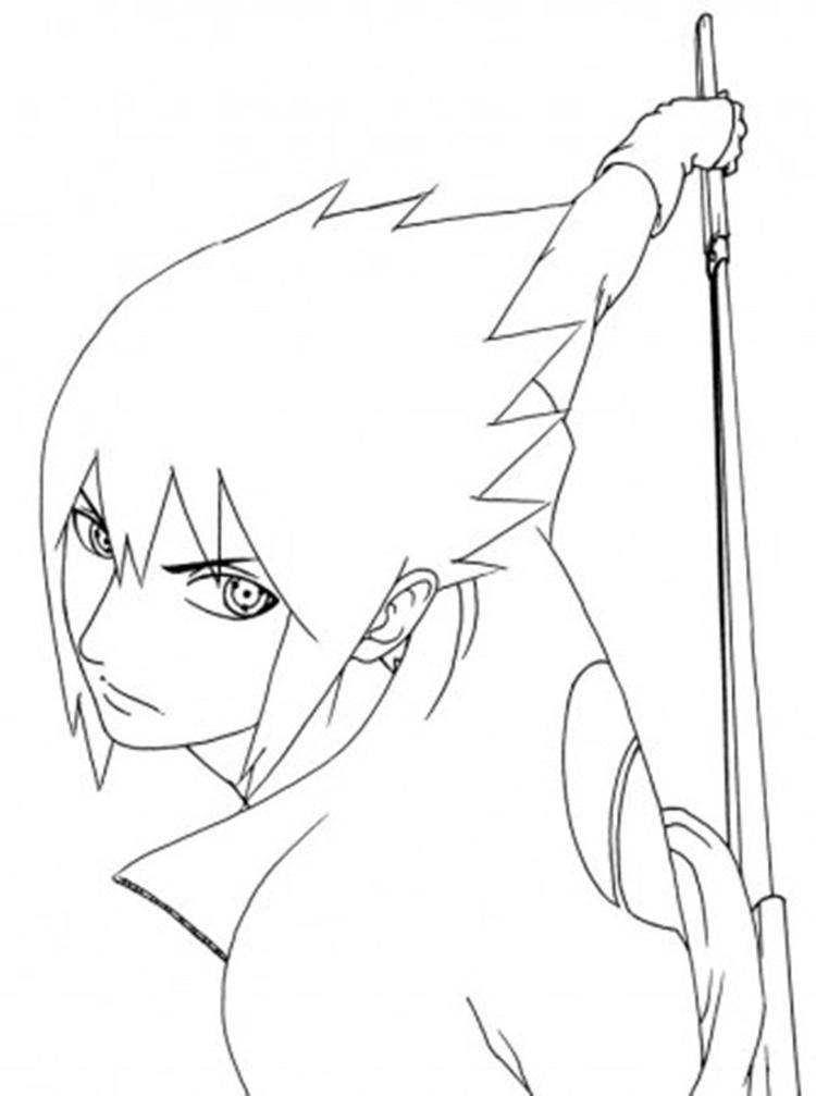 Naruto Coloring Pages Sasuke | Chibi coloring pages, Naruto sketch, Naruto  and sasuke