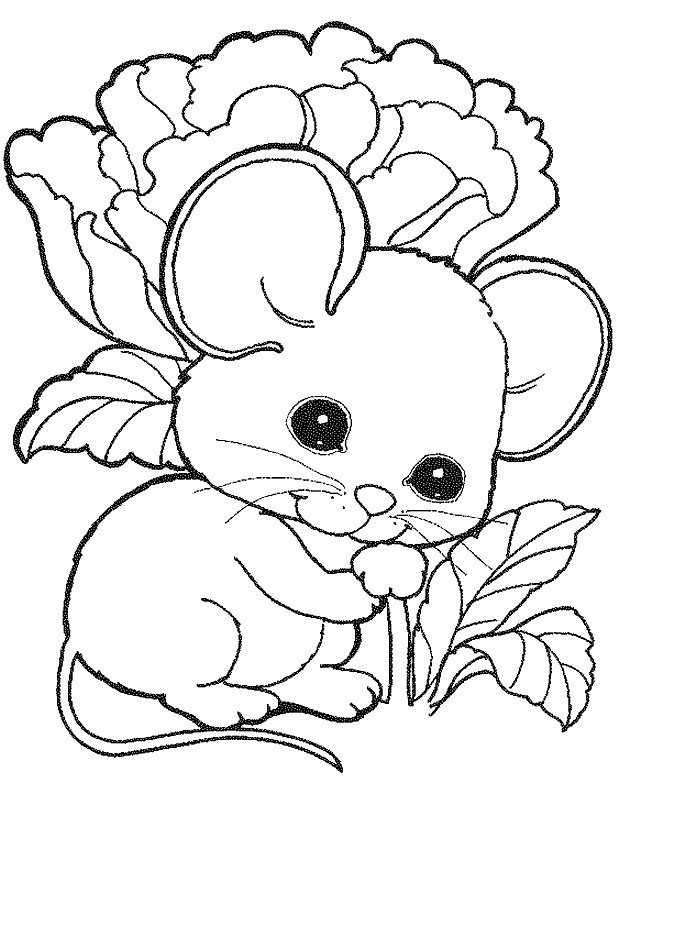 Baby mice coloring pages