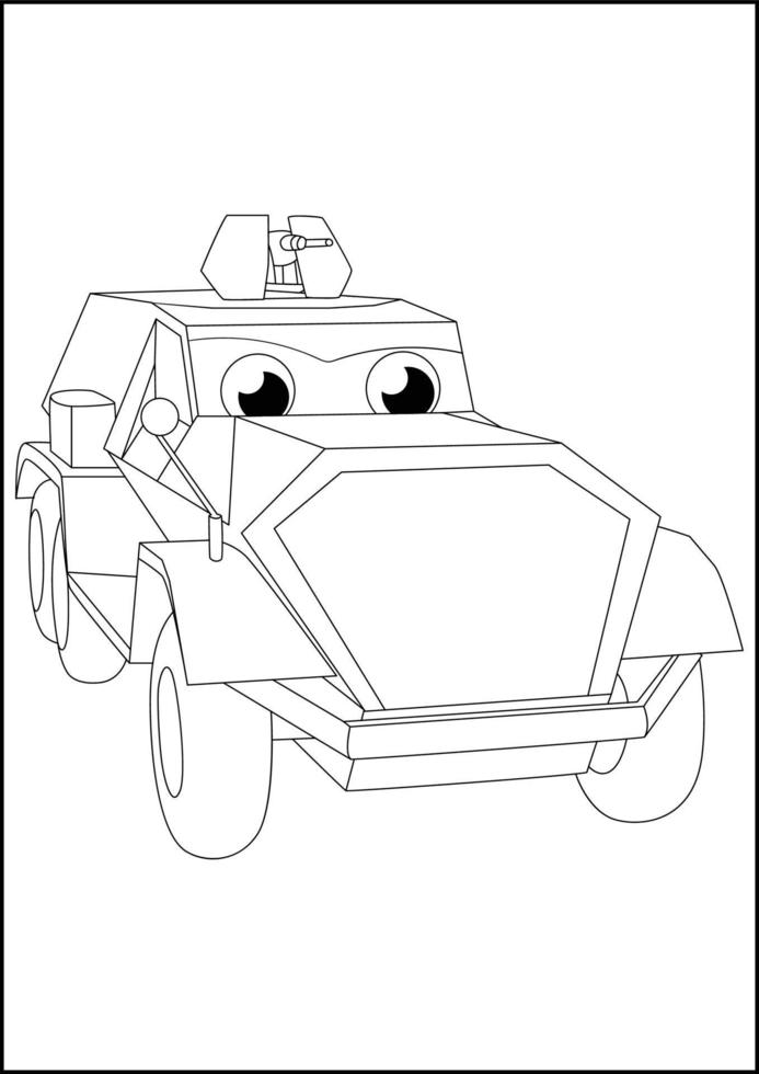 Kids Coloring Pages - kids vehicle fun and cool coloring pages. 3443274  Vector Art at Vecteezy