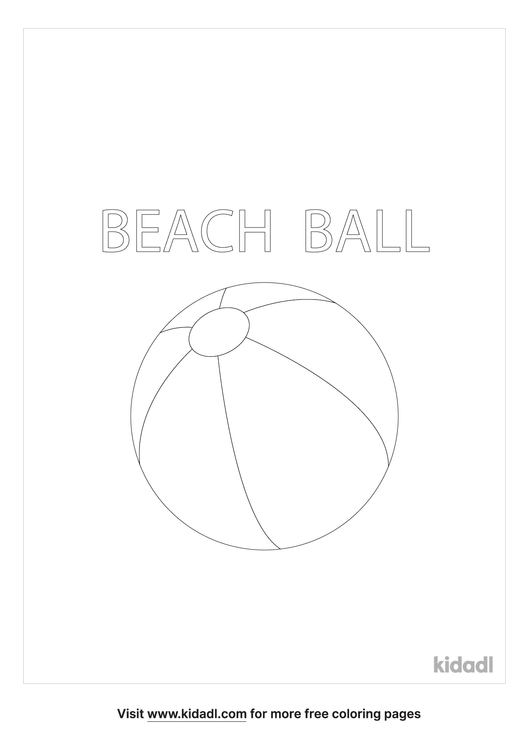 Beach Balls Coloring Page | Free Beach Coloring Page | Kidadl