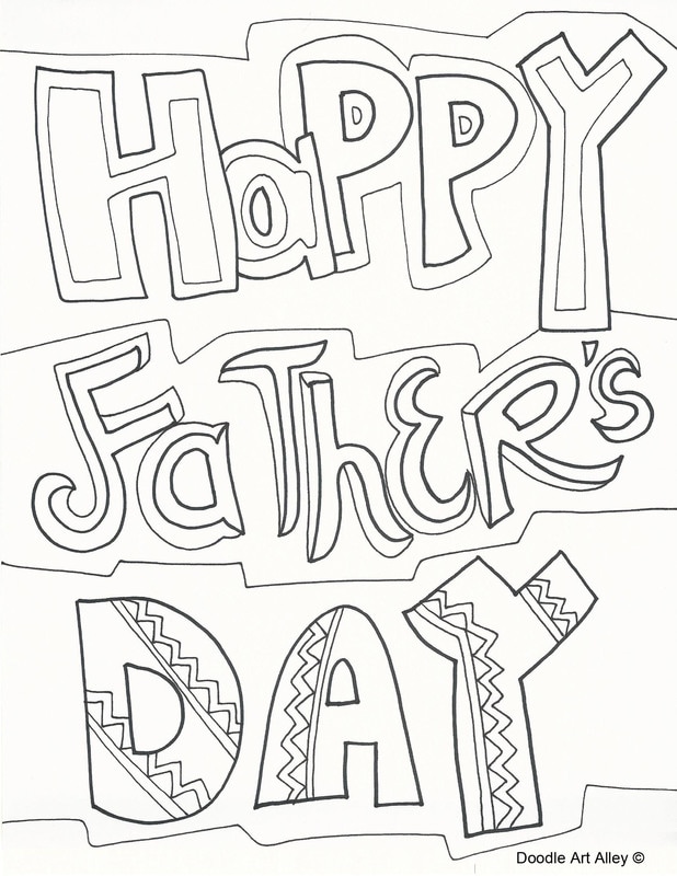 Fathers Day Coloring Pages - DOODLE ART ALLEY