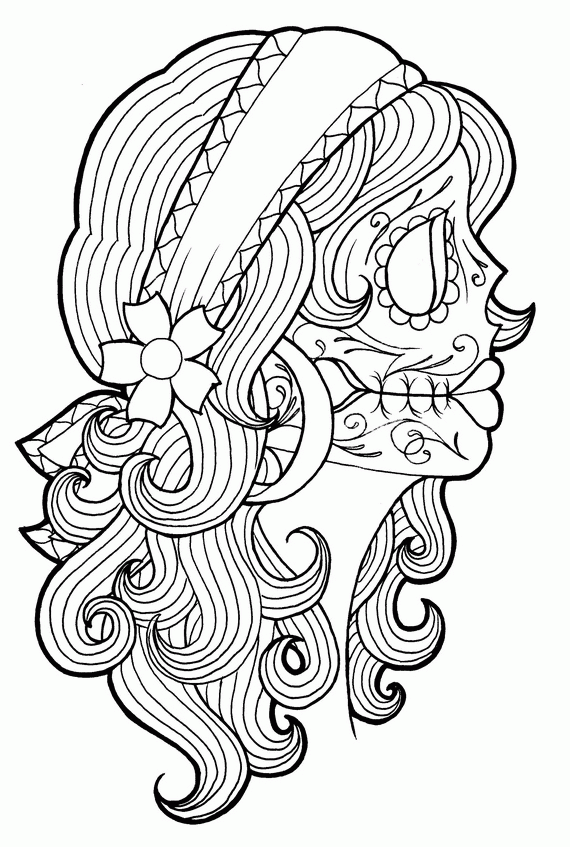 Free Day Of The Dead Coloring Pages Getcoloringpages, Dexterity ...