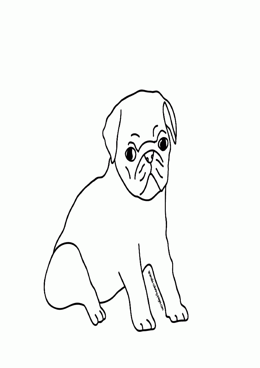 Pug Puppy Coloring Pages Free | Best Coloring Page Site