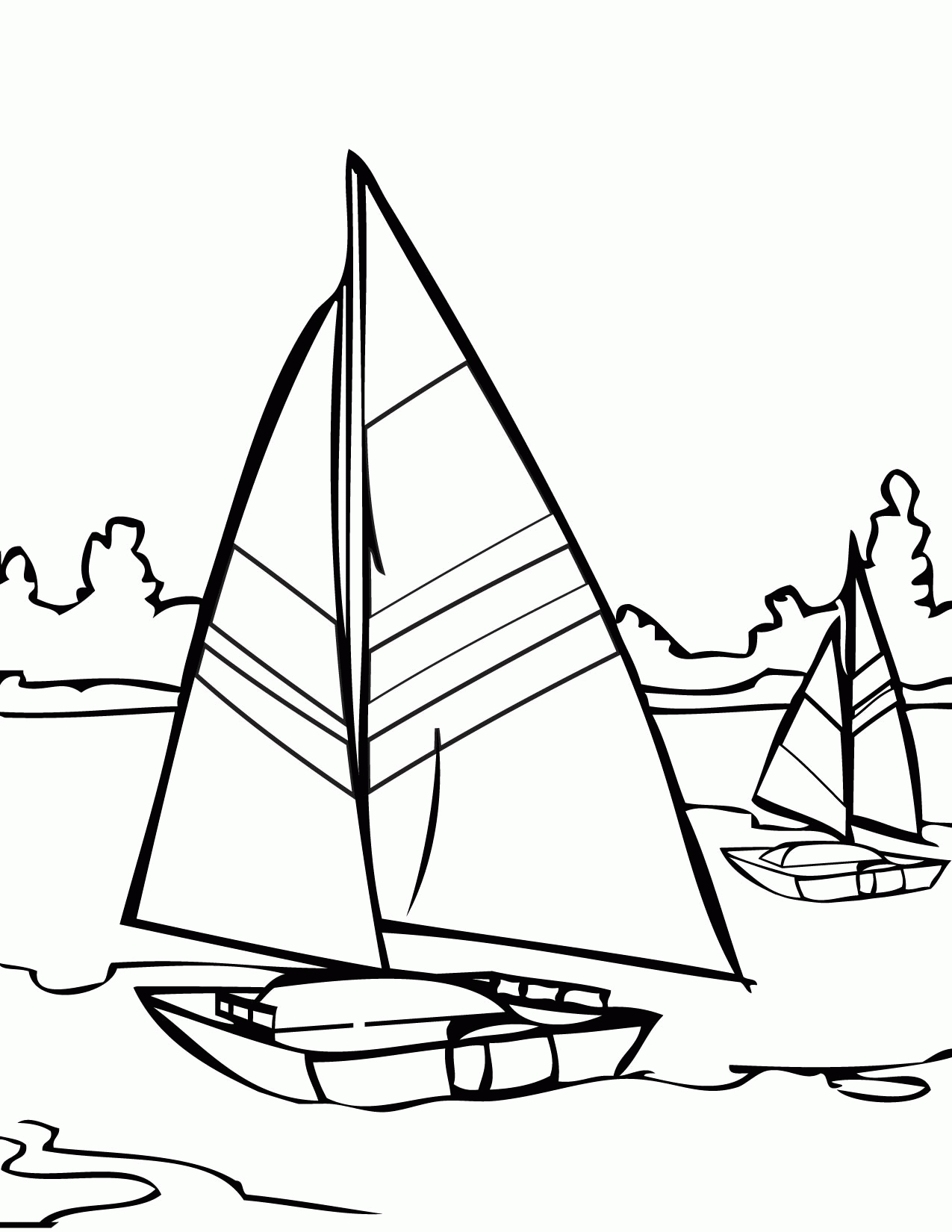 Sailboat Coloring Page Coloring Home