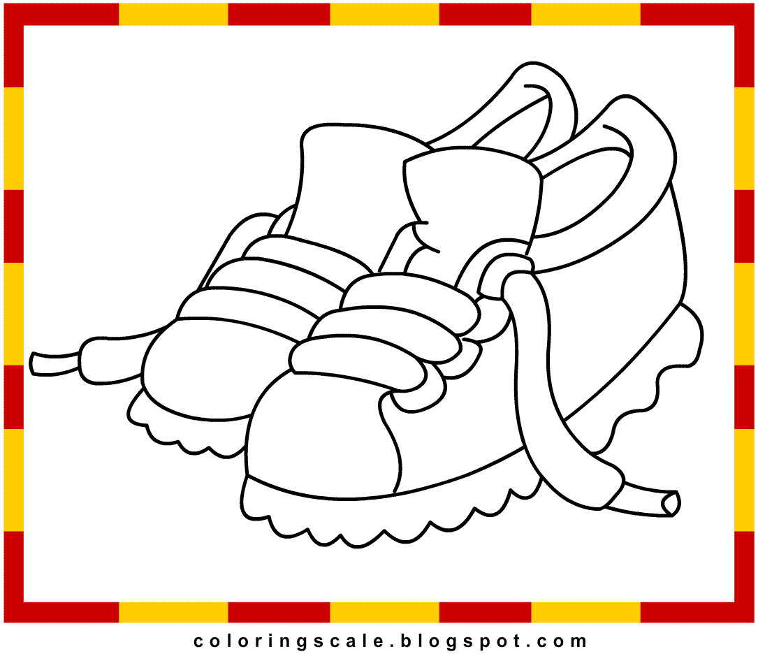 Coloring Pages Shoes Printable Coloring Home