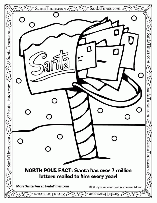 Mailbox Of Santa Claus 274474 North Pole Coloring Pages