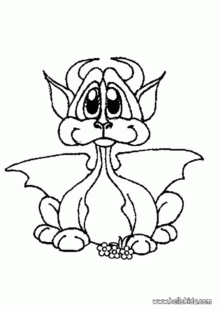 DRAGON coloring pages - Baby dragon