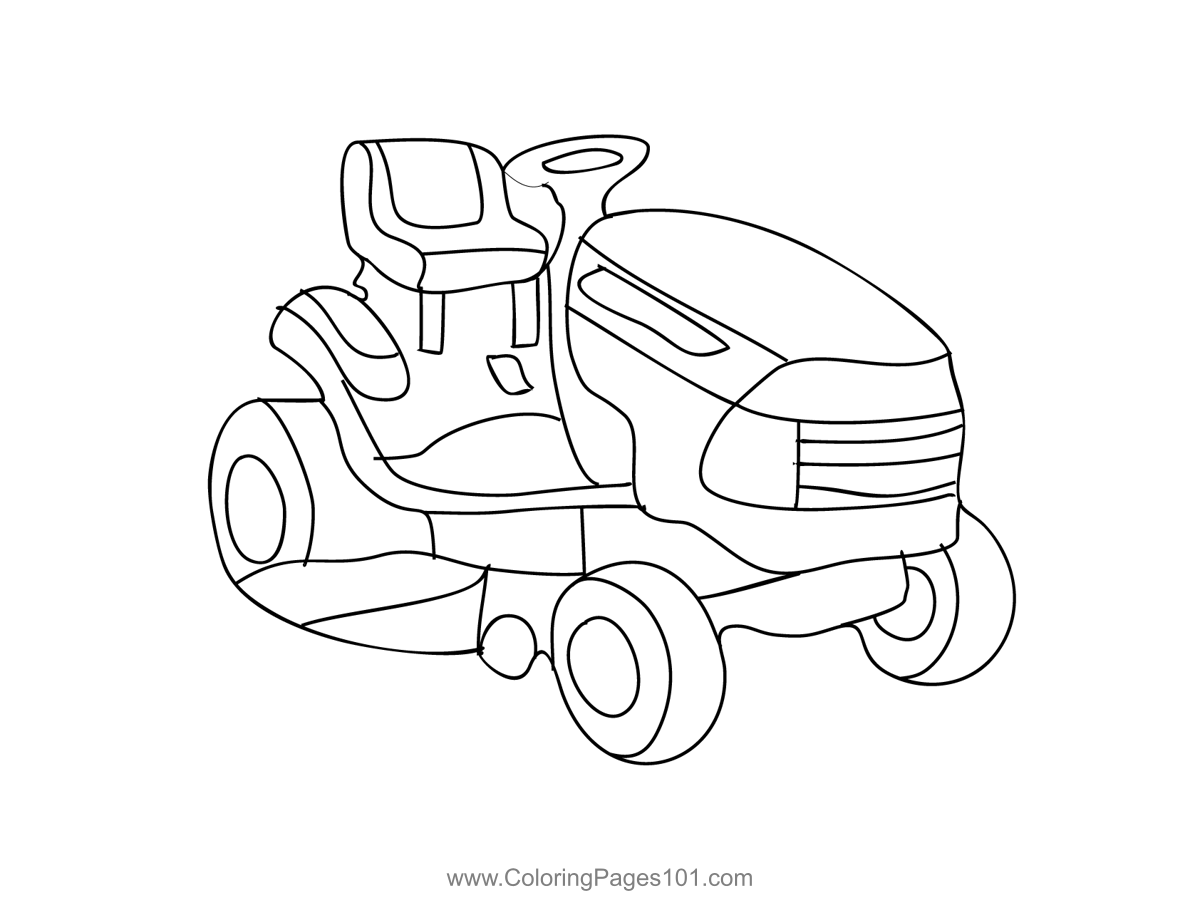 Lawn Tractors Coloring Page for Kids - Free Tractors Printable Coloring  Pages Online for Kids - ColoringPages101.com | Coloring Pages for Kids