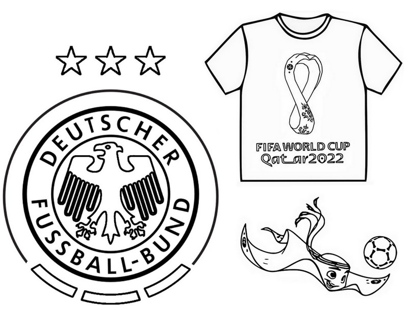 Coloring page FIFA World Cup 2022 : Germany 75