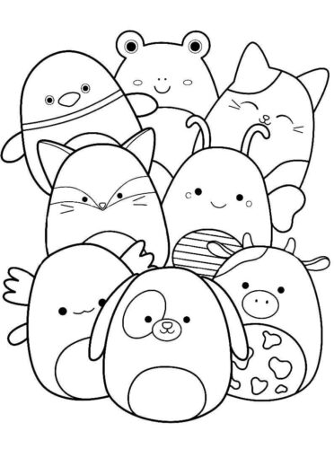 Cute Squishmallow Coloring Page » Turkau