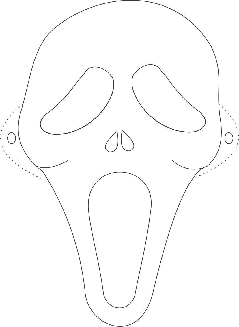 8 Best Images of Face Coloring Printable Halloween Masks ...