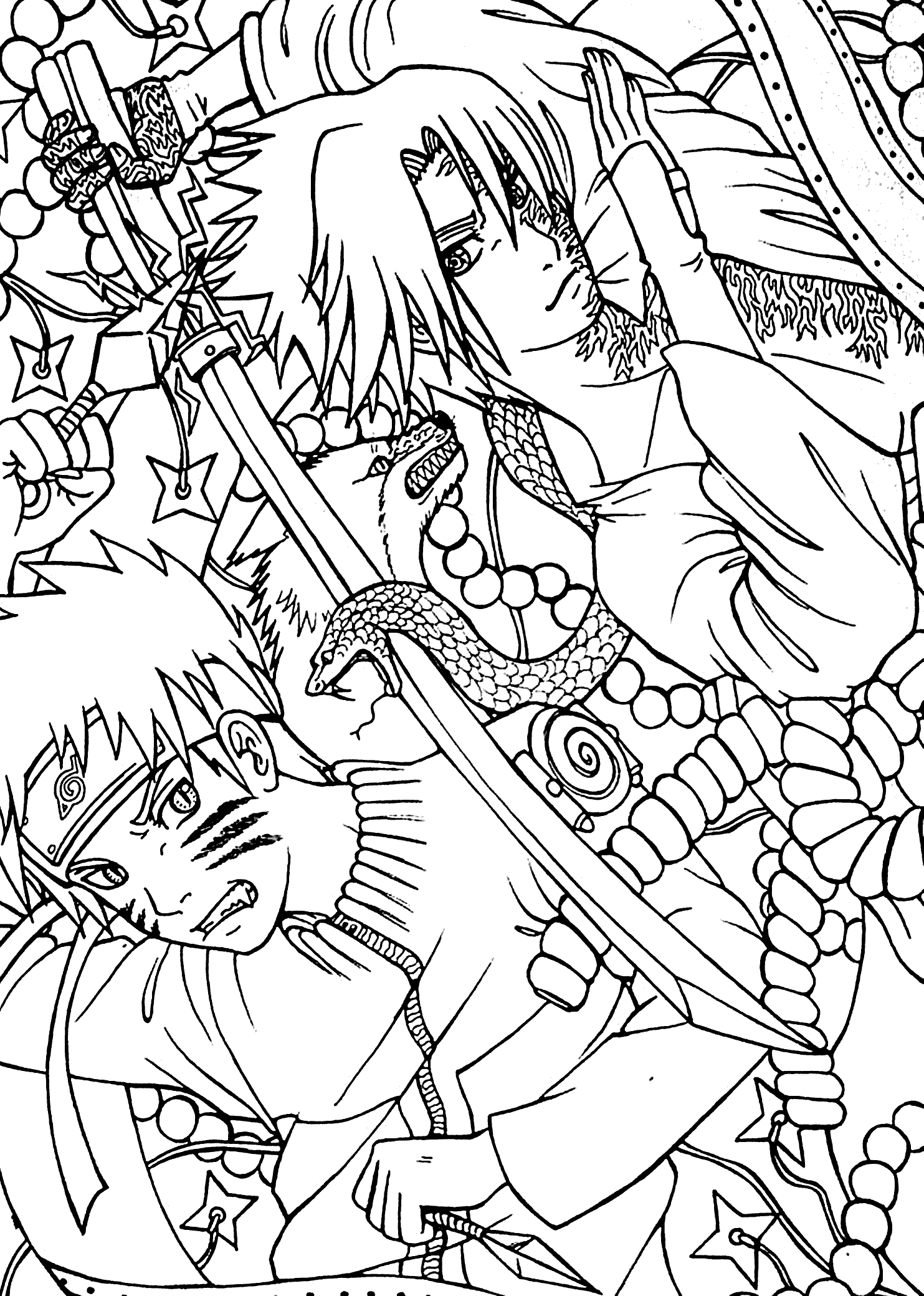Black Naruto Coloring Pages - Coloring Pages For All Ages