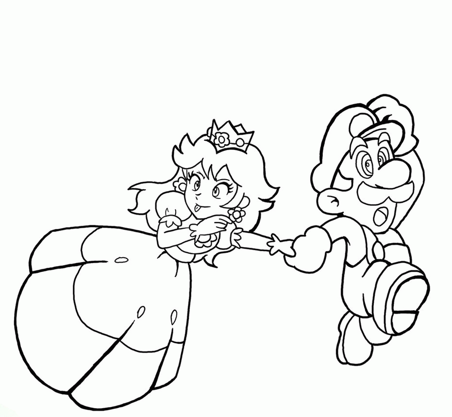 Printable Princess Peach Coloring Pages Coloring Home