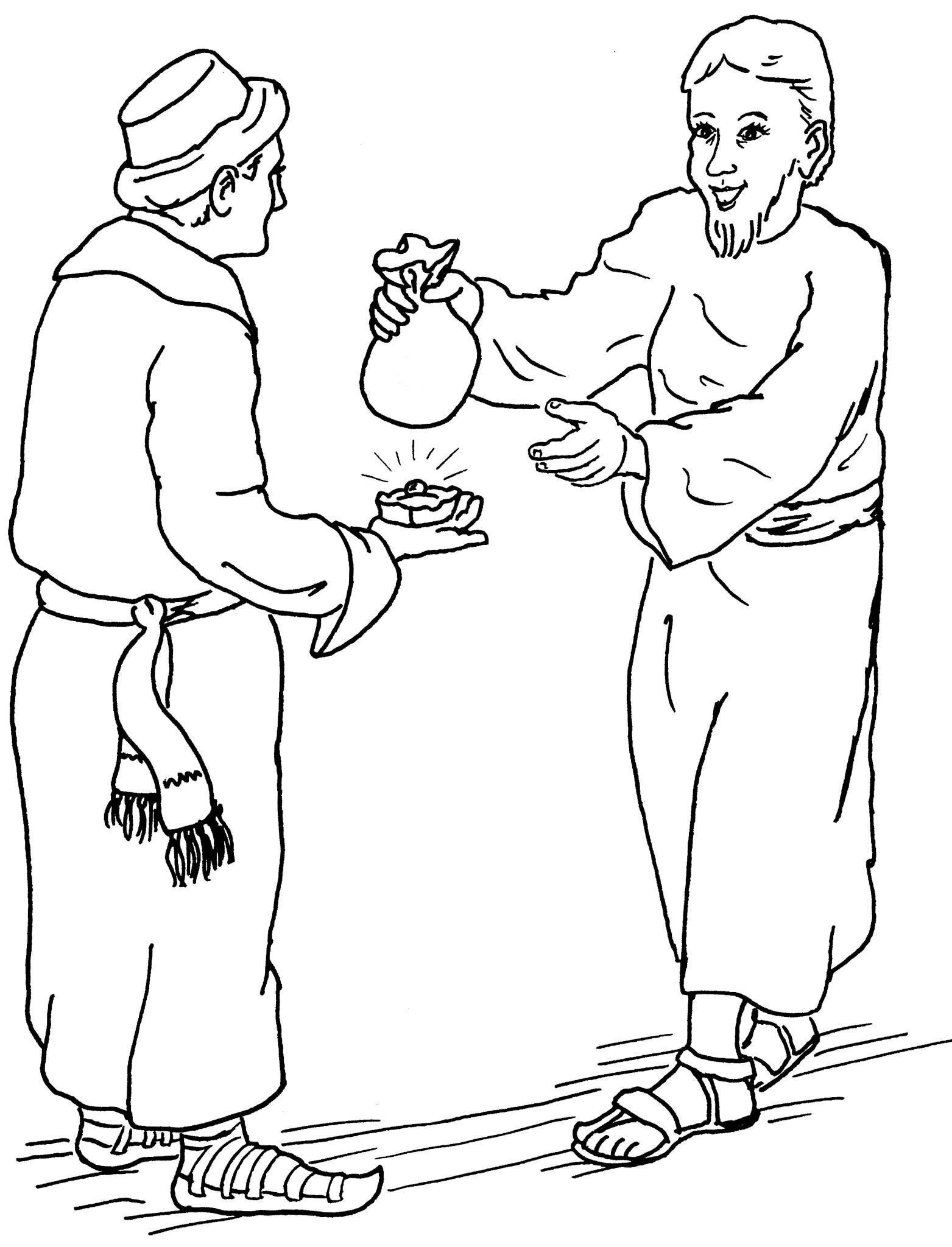 Parables of the Pearl and Hidden Treasure Coloring Pages