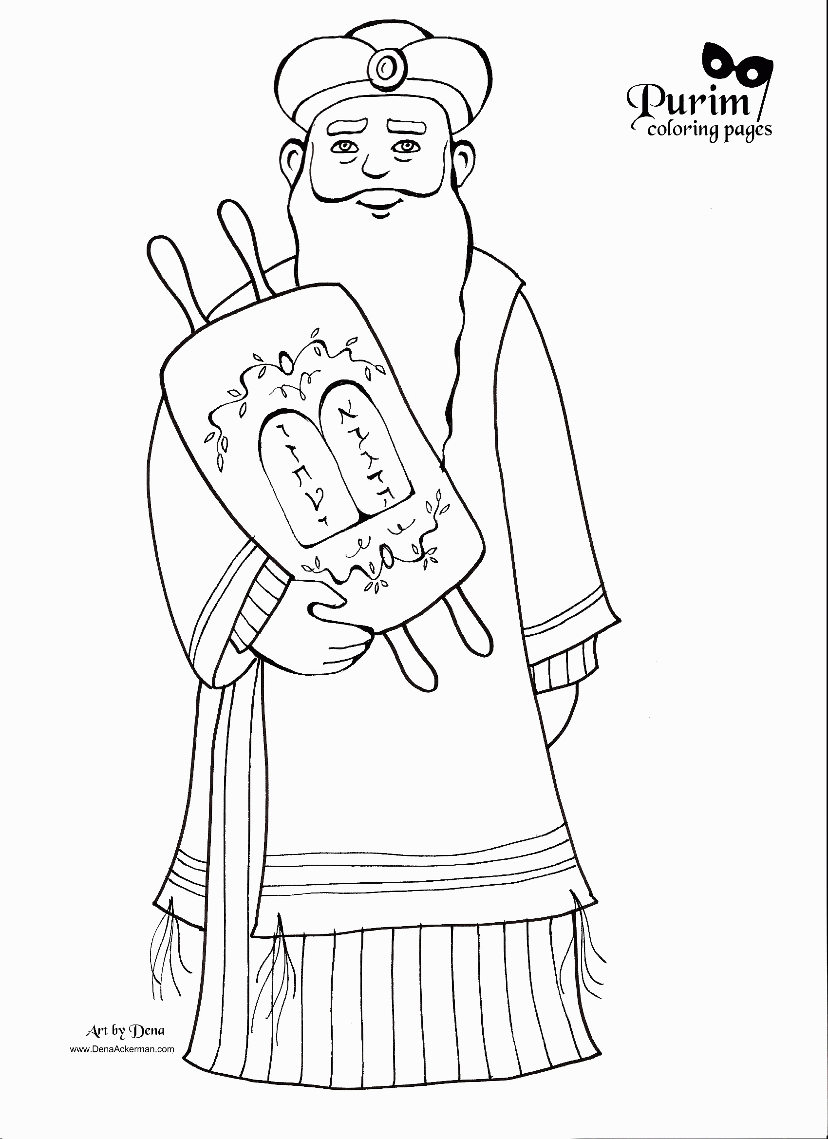 Purim Coloring Page