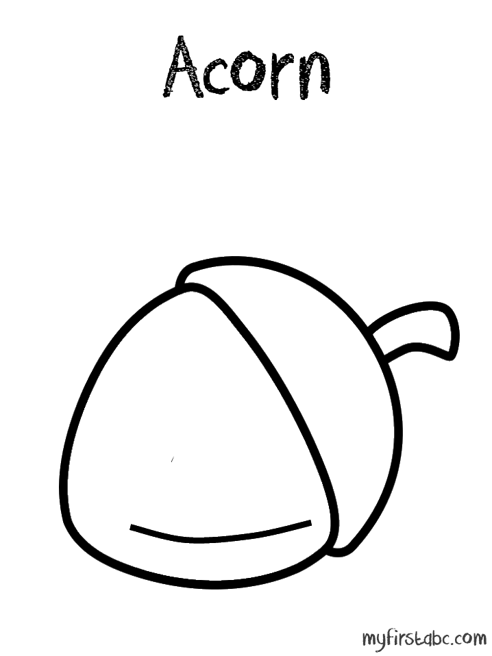 Acorn Coloring Sheet - Coloring Pages for Kids and for Adults