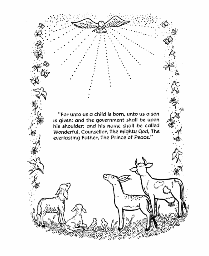 Bible Printables - Bible Coloring Pages - The first Christmas 1