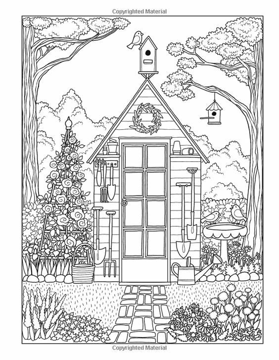 Coloring Pages by Stephanie Fleming | Coloring pages, Adult coloring pages,  Garden coloring pages