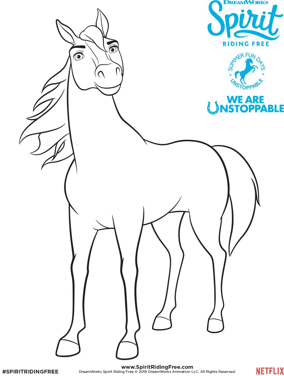 Spirit Riding Free Coloring Pages Coloring Home