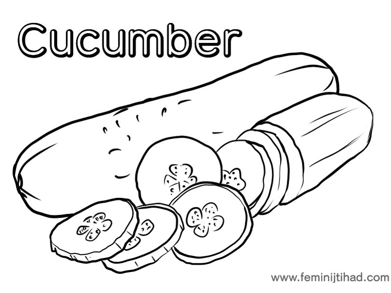 cucumber coloring pages | Coloring pages, Cucumber vegetable, Alphabet coloring  pages