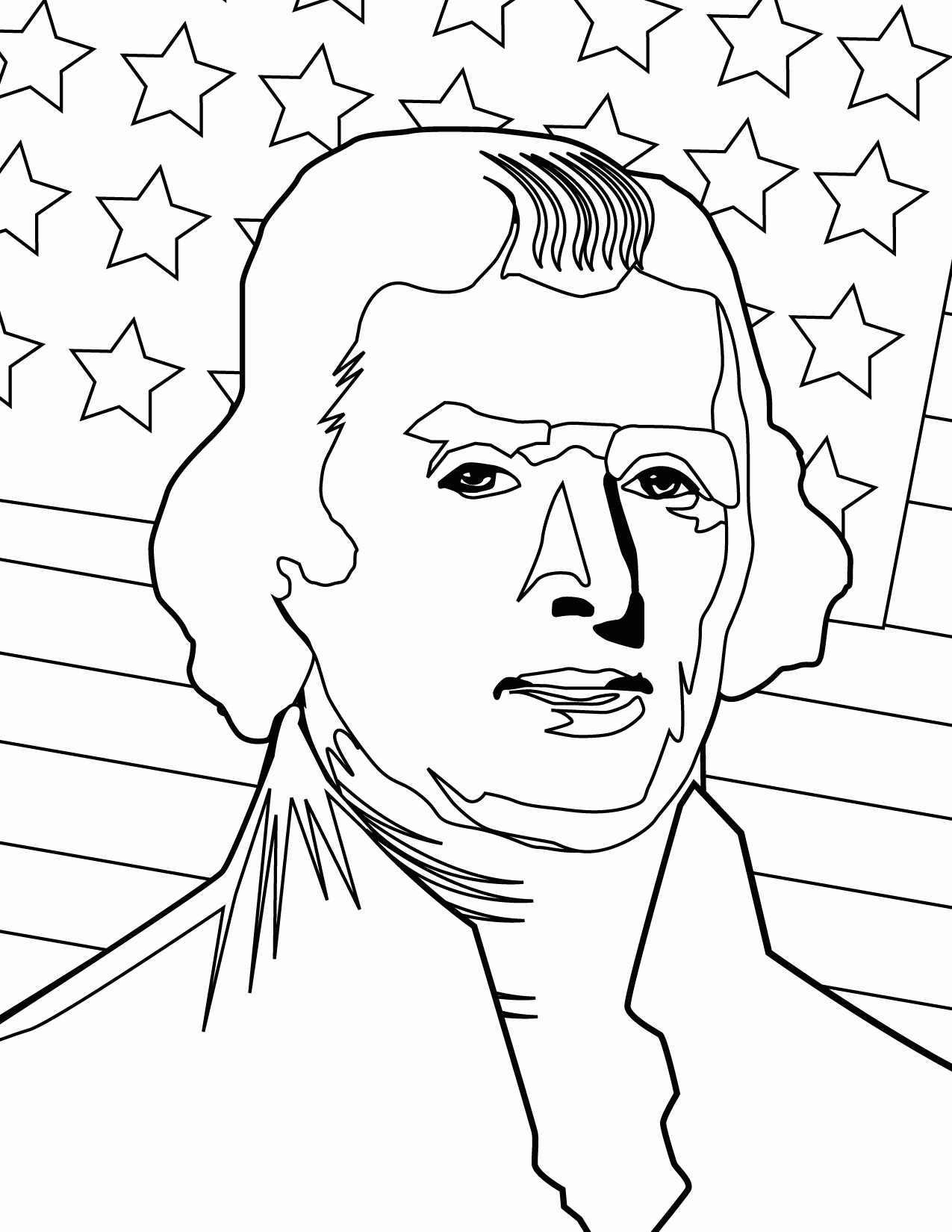 Free Printable Coloring Page Of Photo Of Thomas Jefferson, Download Free  Clip Art, Free Clip Art on Clipart Library