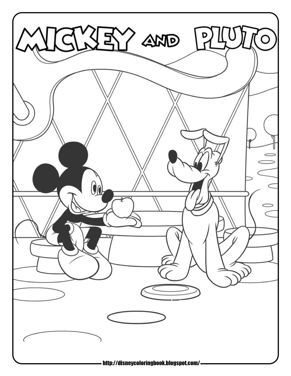 Mickey and Pluto Coloring Pages (Page 1) - Line.17QQ.com