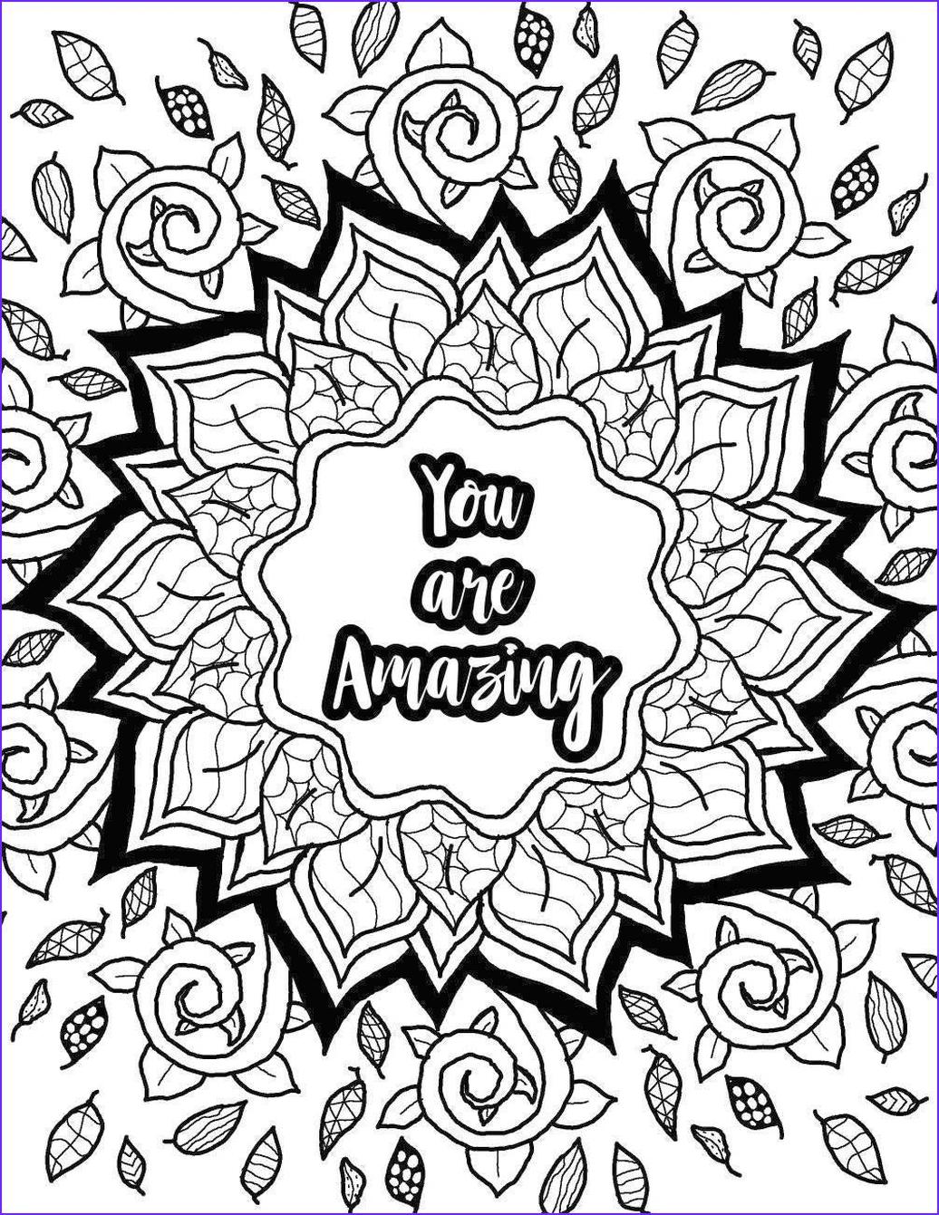 Printable Adult Coloring Pages Quotes ...everfreecoloring.com