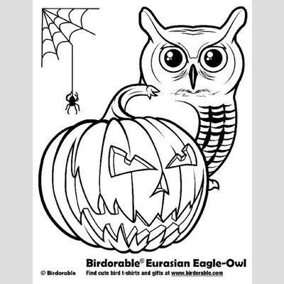Halloween Owl Coloring Pages - Coloring Home
