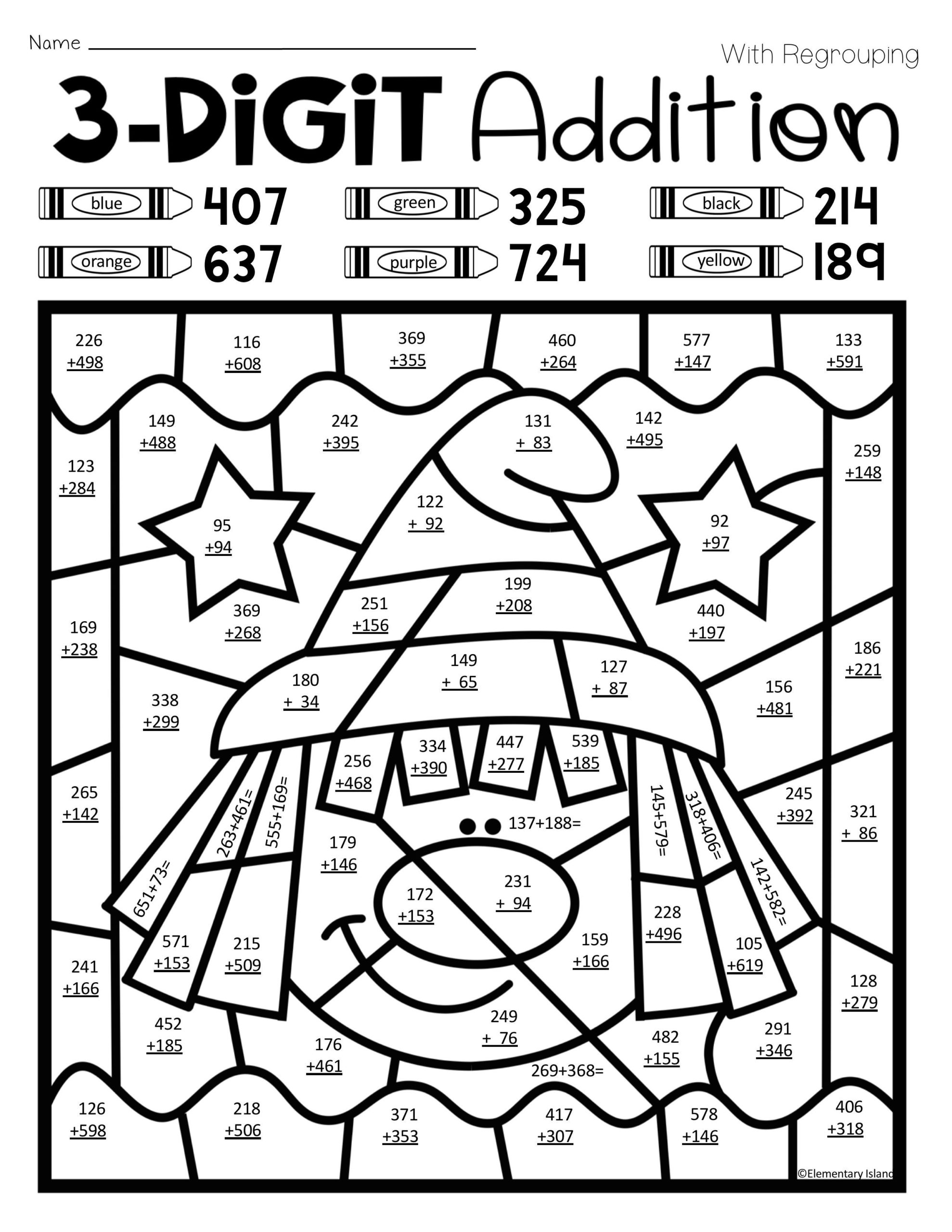 Multiplication Color By Number Math Worksheets Coloring Page For 6th Grade Free Printable 