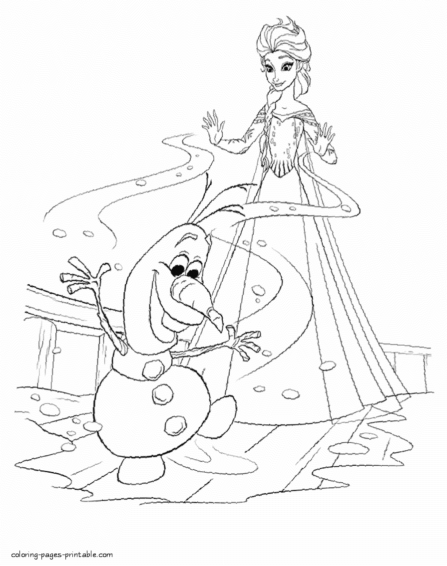 Coloring Book ~ Coloring Pages For Kids Elsaozen And Olaf ...