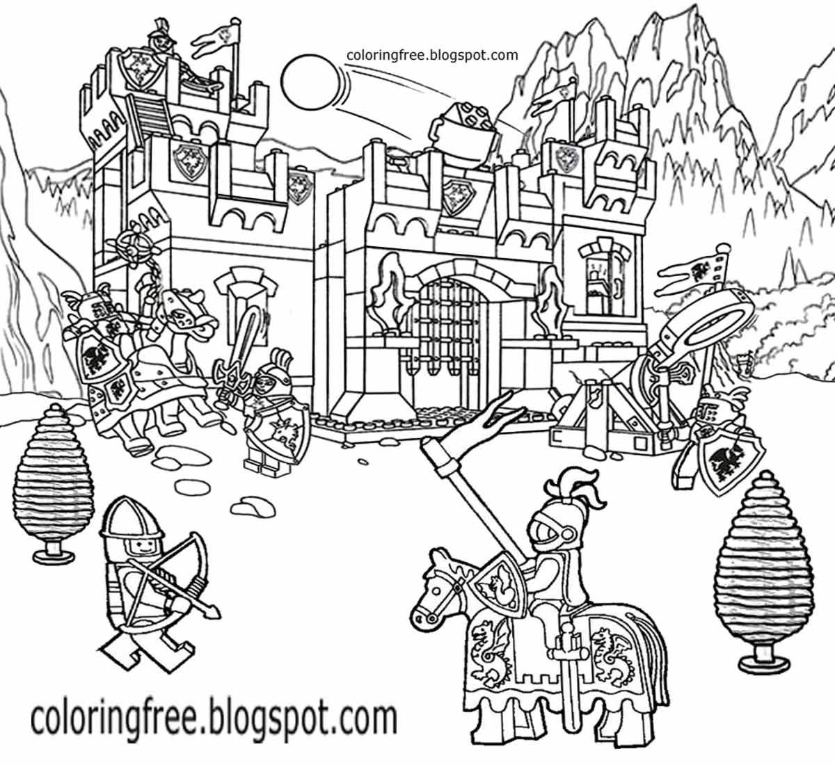 Fort Coloring Pages - Coloring Home
