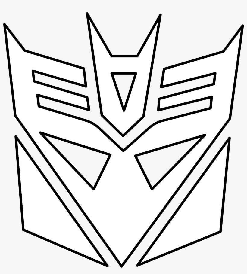 Decepticon Logo Png Transparent Vector Freebie Black - Transformers Logo Coloring  Pages PNG Image | Transparent PNG Free Download on SeekPNG