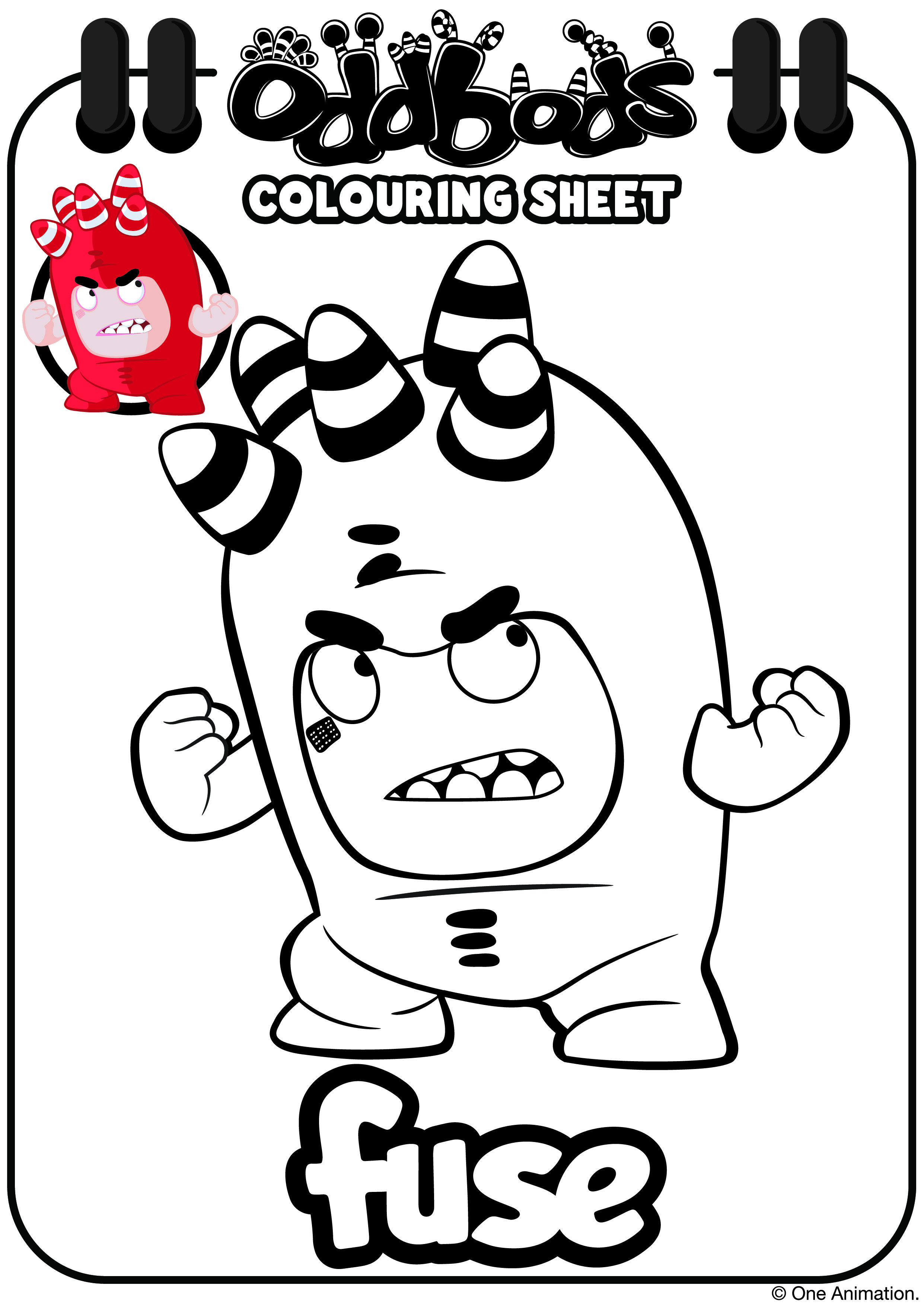 Oddbods Colouring Sheet - Fuse | Kids coloring books, Coloring books, Coloring  sheets