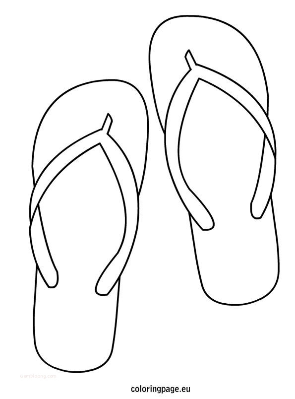 Sandals Coloring Pages - Coloring Home