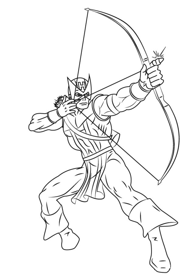Coloring pages: Coloring pages: Hawkeye, printable for kids ...