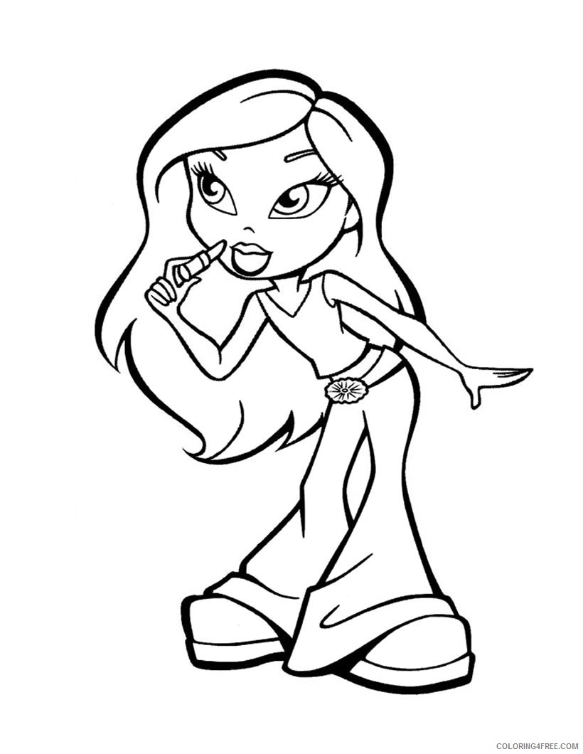 bratz coloring pages make up Coloring4free - Coloring4Free.com