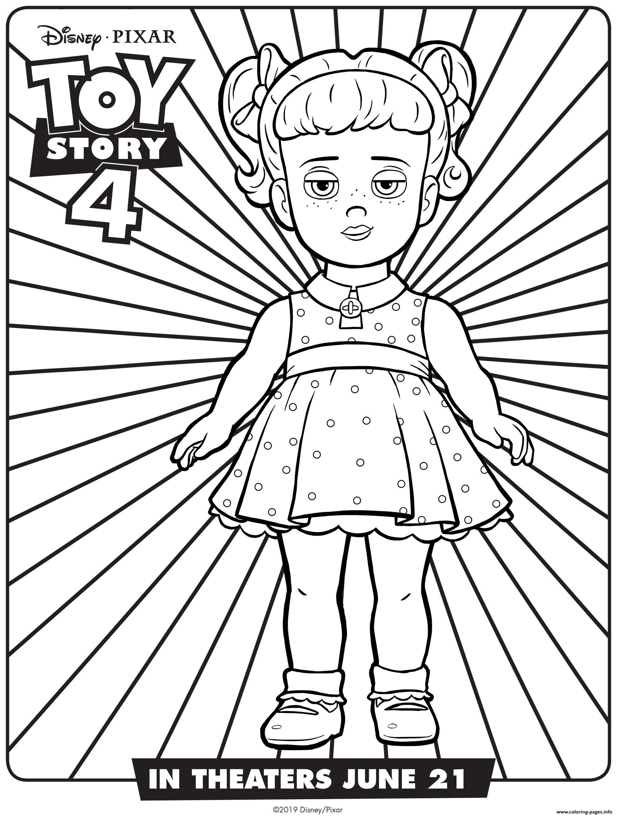 Toy Story 4 Gabby Gabby Coloring Pages Printable