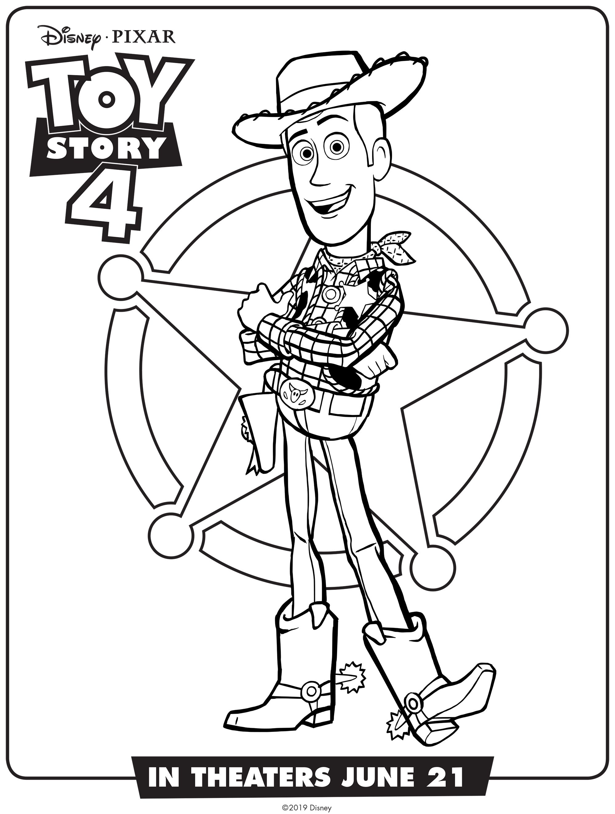 Toy Story 4 Woody Coloring Sheet #Disney | Toy story ...