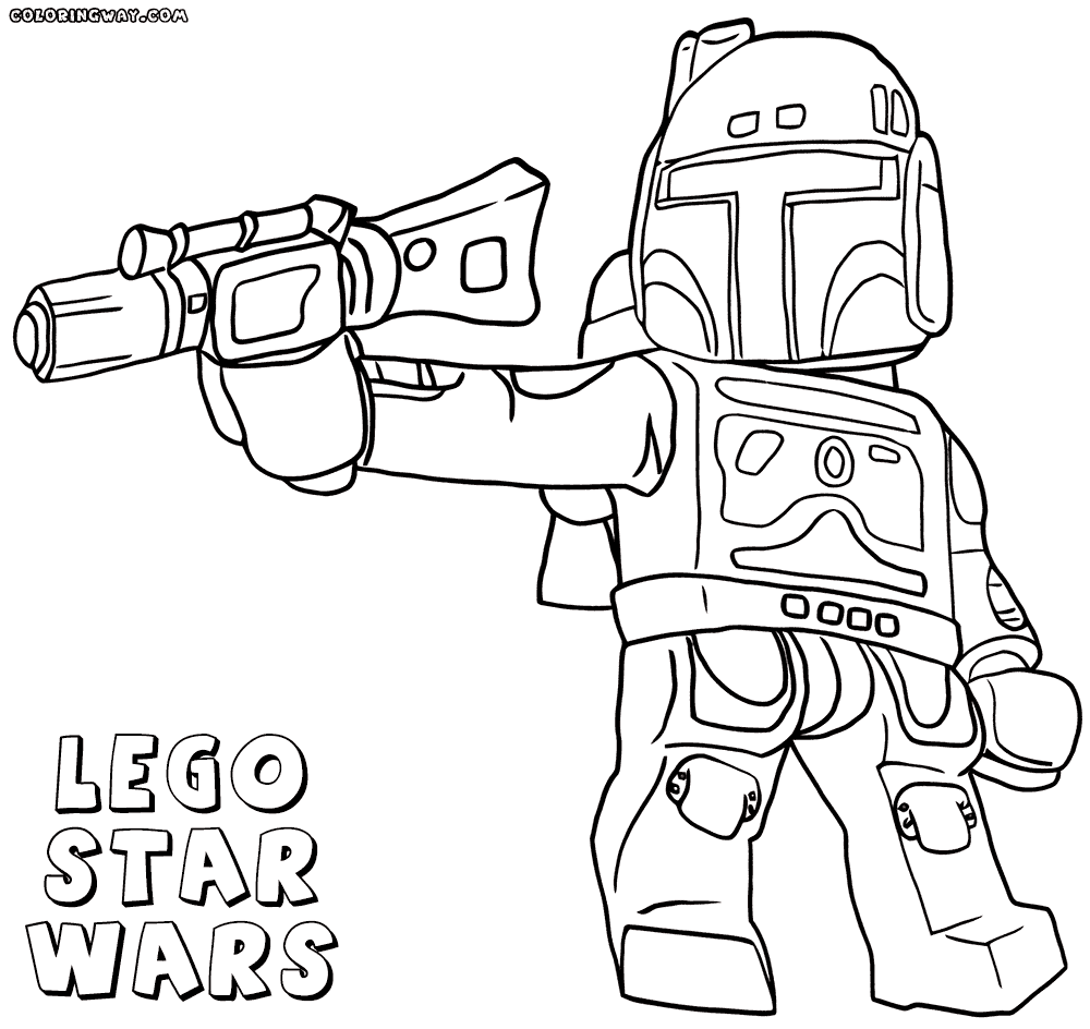 Coloring Pages : Free Star Wars Coloringages Lego Starwars Boba ...