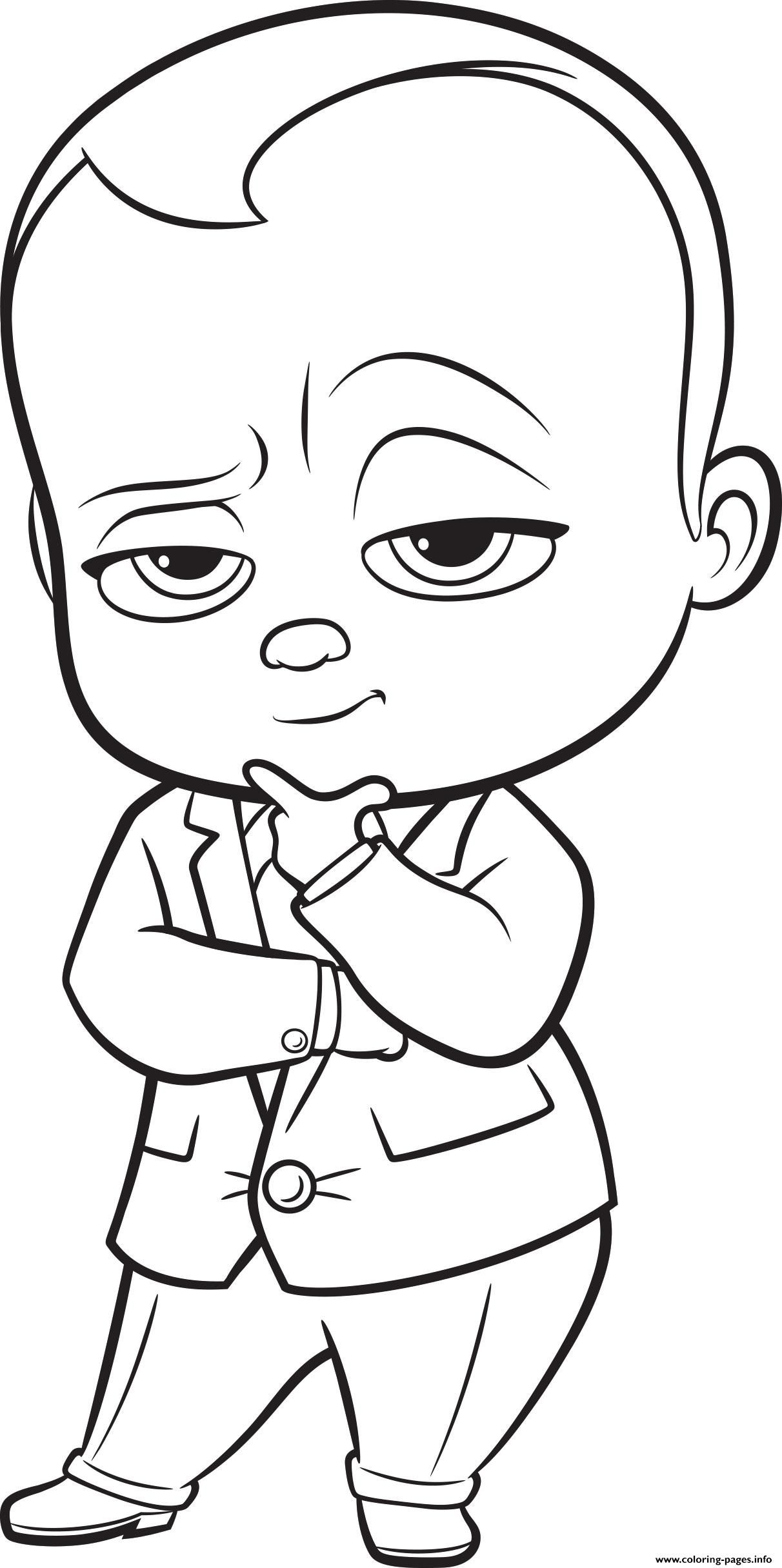 Print The Boss Baby colouring coloring pages in 2019 | Baby ...