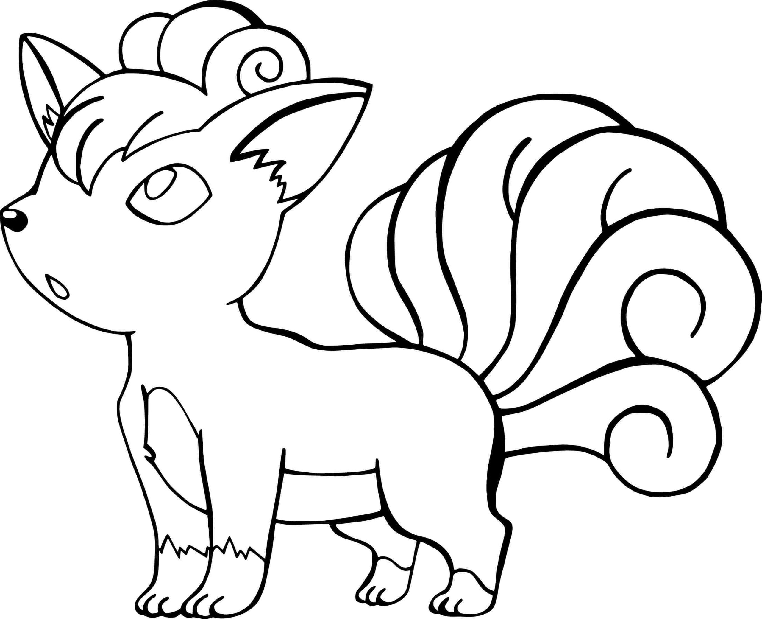 Coloring Pages : Pokemon Coloring Vulpix Free Printable ...