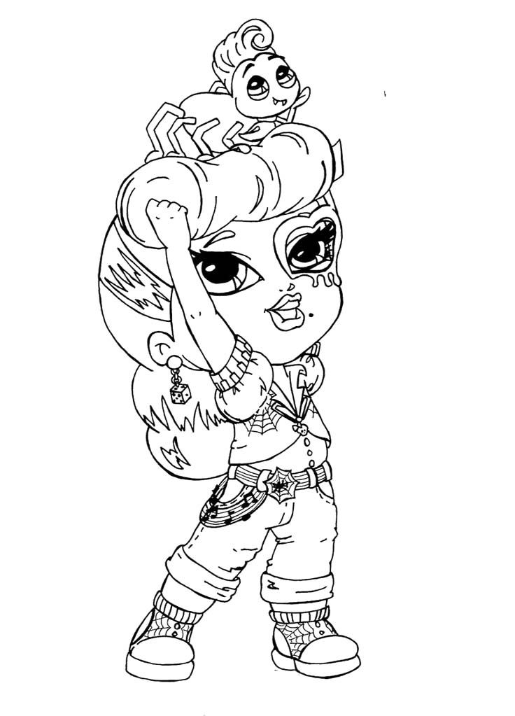 Monster High Operetta Was A Kid Coloring Pages: Monster High 