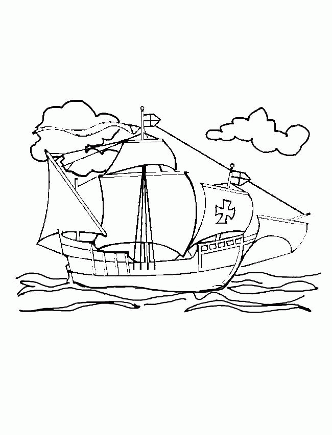 Coloring pages boats and sailboats - picture 18