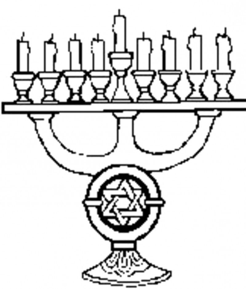 Chanukah Is Cool And Very Nice Ornaments Coloring Page - Kids 