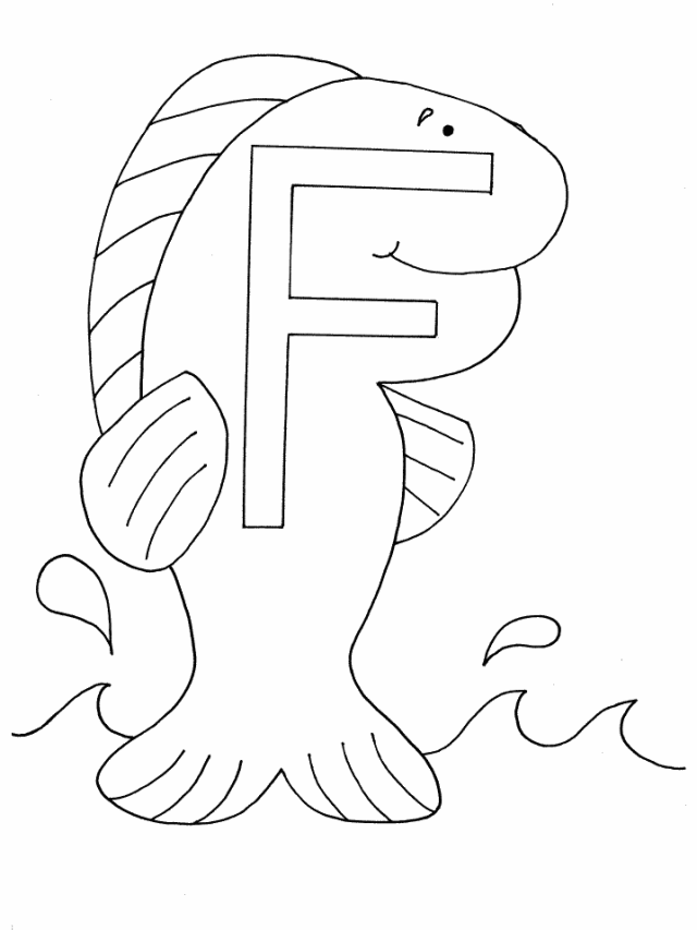 letter F (fish) coloring pages | Coloring Pages