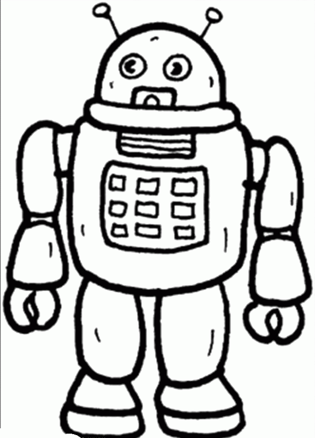 Robots From Outer Space Coloring Pages - Robot Coloring Pages 
