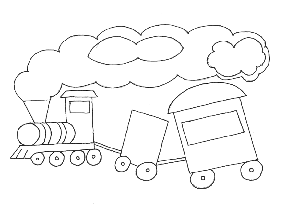 Animal Train Coloring Pages